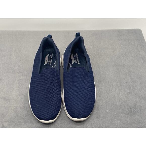 Skechers Go Walk Men’s Arch Fit Grateful Blue White Shoes Slip On Size 12 - Picture 1 of 5